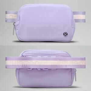 NEW Lululemon Everywhere Crossbody Belt Bag 1L Wordmark - Lilac Purple White